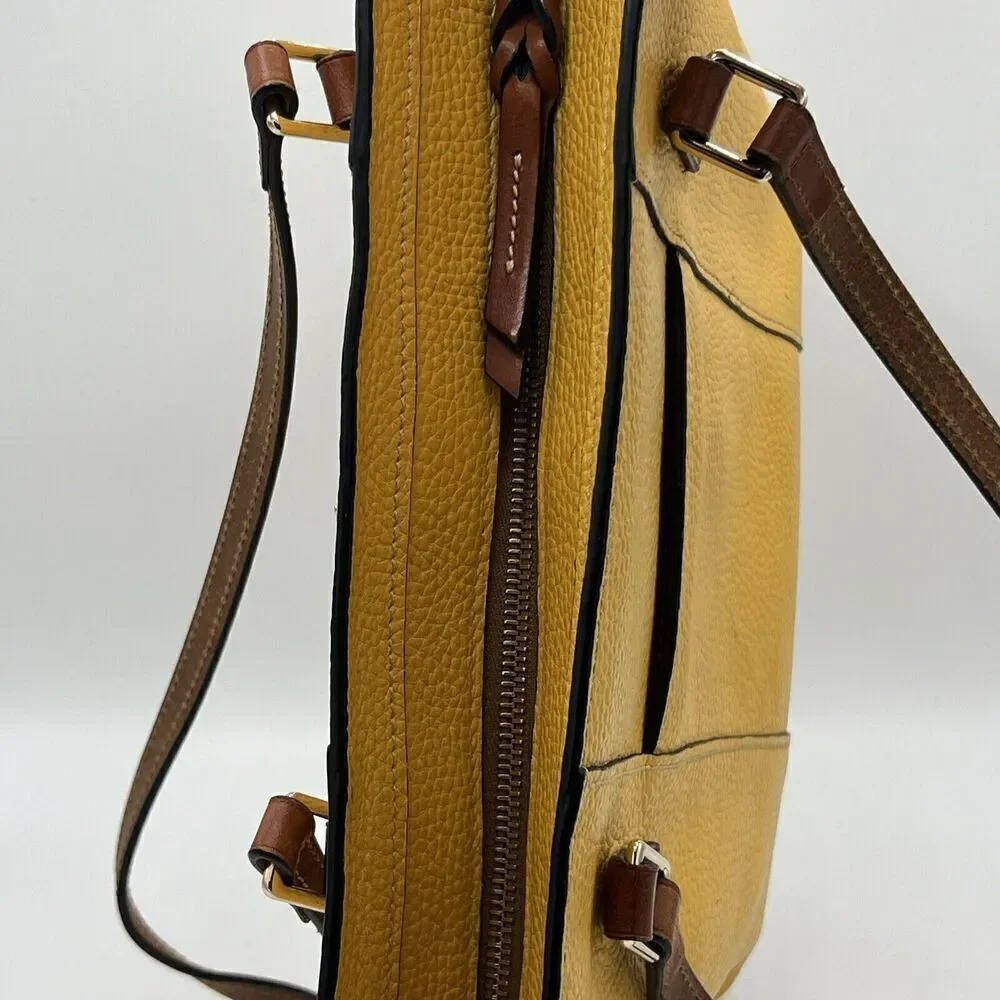 Dooney & Bourke Pebble Grain Small Lexington Tote - Mustard - Authentic - Picture 10 of 15